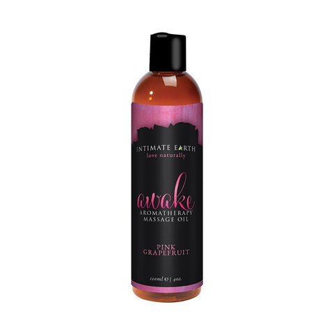Intimate Earth Awake Aromatherapy Massage Oil -  Black Pepper & Pink Grapefruit 120ml Intimate Earth Awake Aromatherapy Massage Oil -  Black Pepper & Pink Grapefruit 120ml