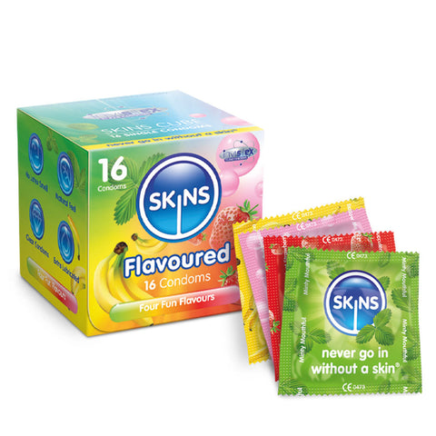Skins Condoms Flavours Cube 16 Pack Skins Condoms Flavours Cube 16 Pack