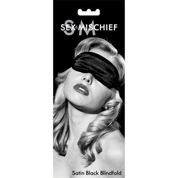 S&M Satin Blindfold - Black by Sex & Mischief
