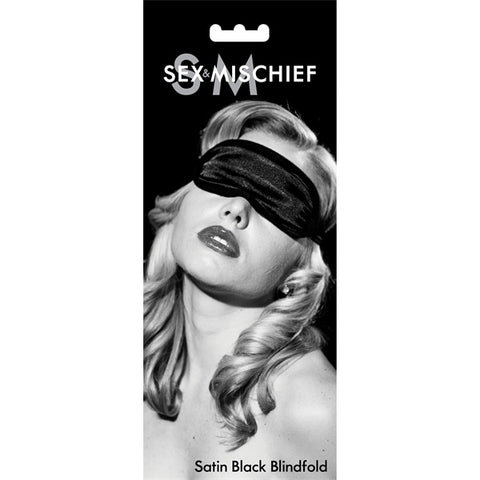 S&M Satin Blindfold - Black by Sex & Mischief