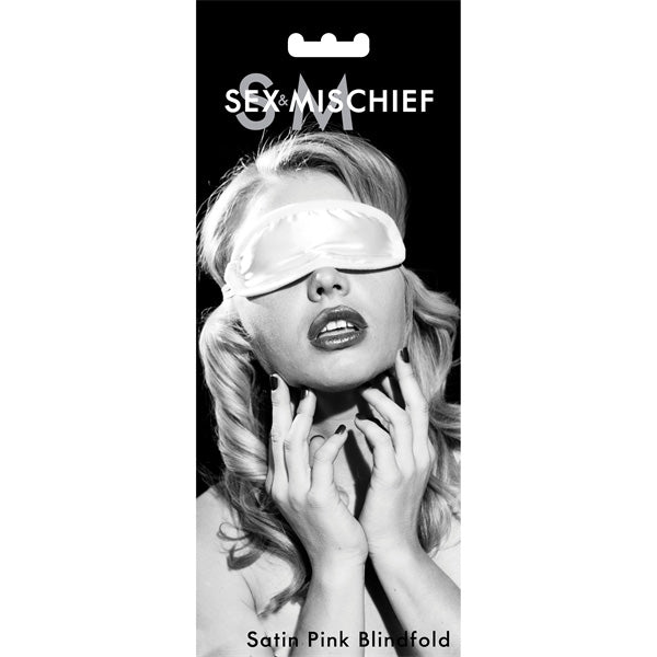 S&M Satin Blindfold - Light Pink by Sex & Mischief