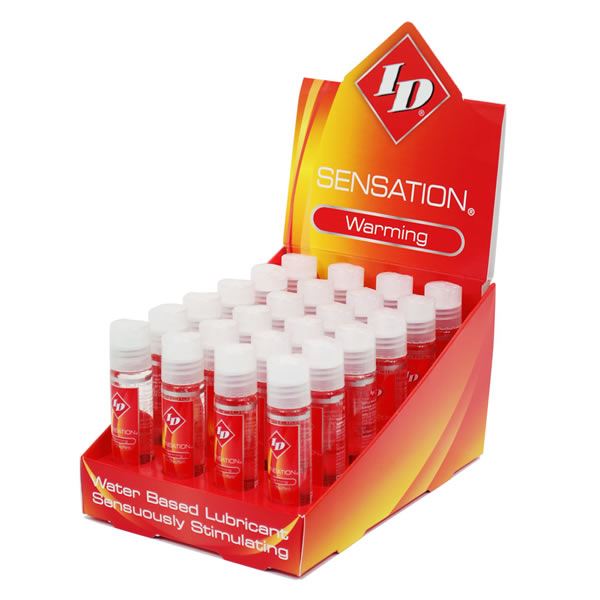 Full Display of ID Sensation Flip Cap Bottle 1 floz (24) by ID Lubricant
