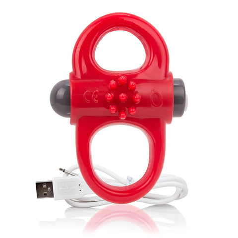 Screaming O Charged Yoga Vibrating Cock Ring - Red - Image 2