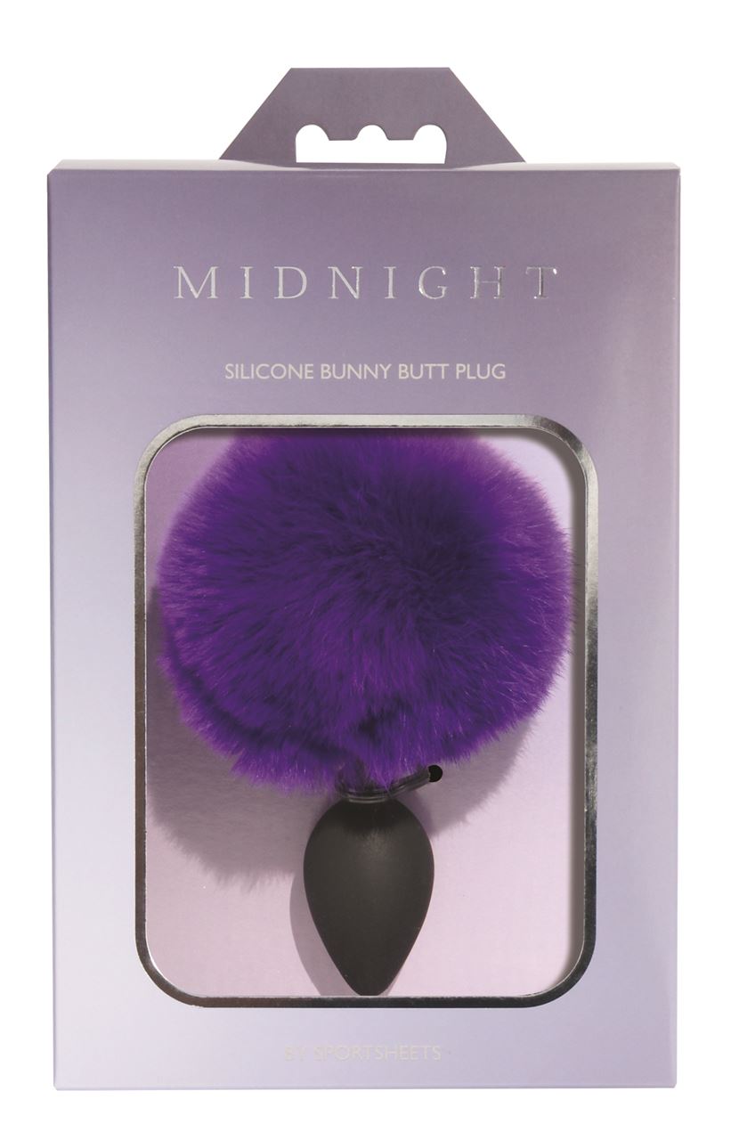 Midnight Silicone Bunny Butt Plug by Sportsheets