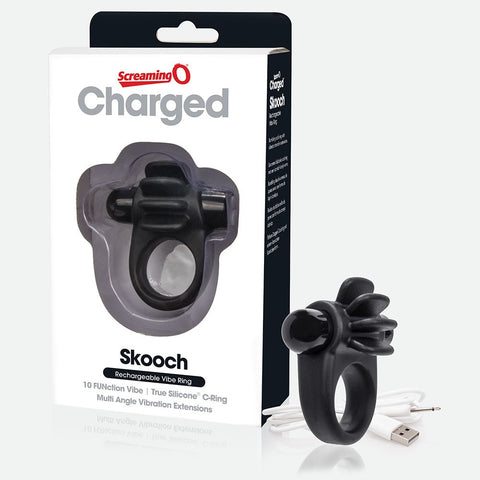 Screaming O Charged Skooch Rechargeable Vibrating Ring - Black - Image 3