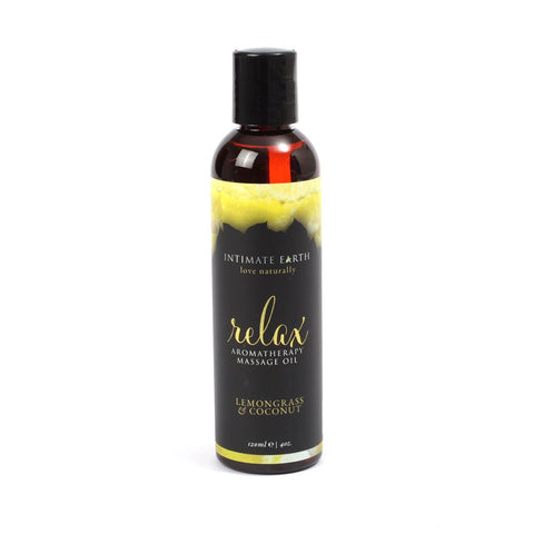 Intimate Earth Massage Oil Relaxing - Lemongrass & Coconut 120ml - Image 2