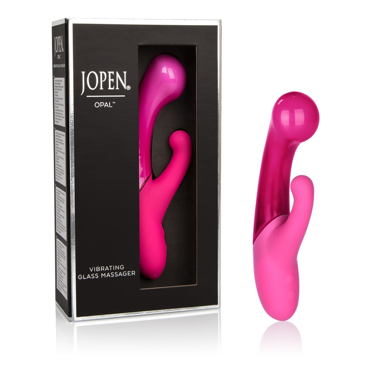 Opal by Jopen Vibrating Glass Massager - Pink by California Exotics
