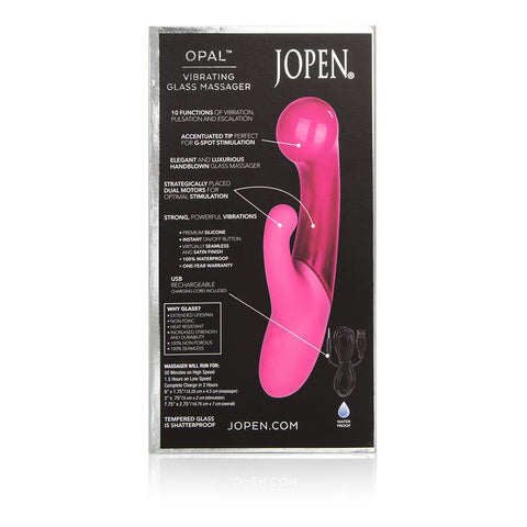 Opal by Jopen Vibrating Glass Massager - Pink by California Exotics - Image 3