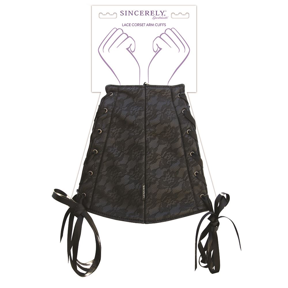 Sincerely Lace Corset Arm Cuffs by Sportsheets