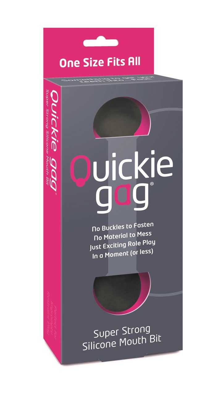 Quickie Gag Mouth Bit - Black (One Size) - Image 2