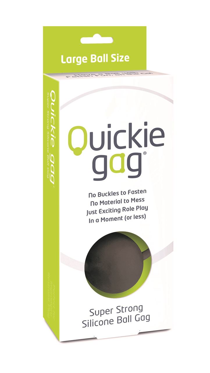 Quickie Gag Large Ball - Black - Image 2