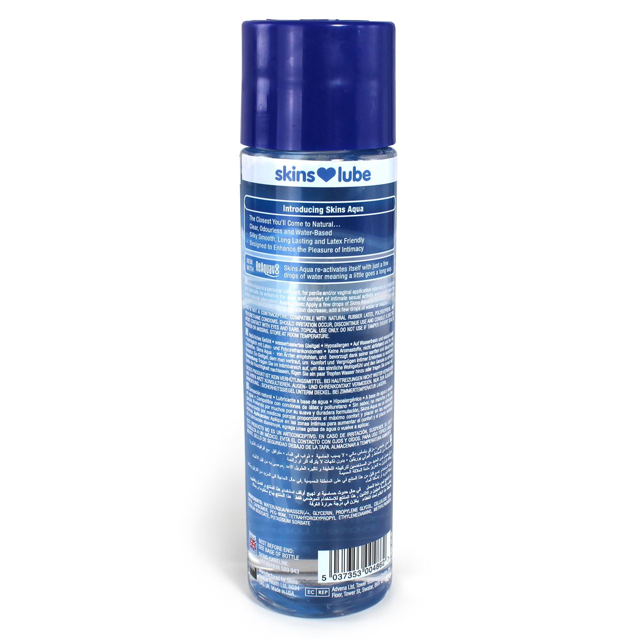 Skins Aqua Water Based Lubricant 8.5 fl oz (250ml) - Image 3