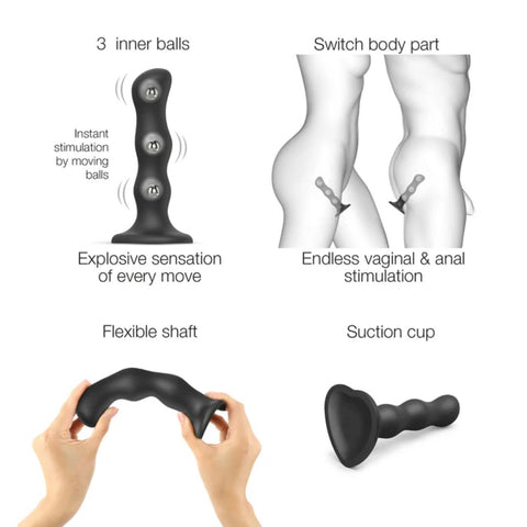 Strap On Me - Dildo Geisha Balls - XL - Black - Image 2