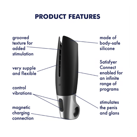 Satisfyer Power Masturbator - Black - Image 2