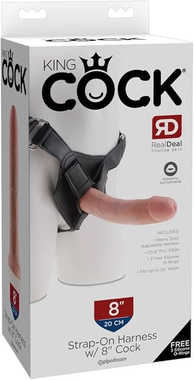 Pipedream - King Cock - Strap on Harness with 8" Cock - Light