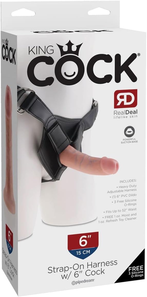 Pipedream - King Cock - Strap on Harness with 6" Cock - Light