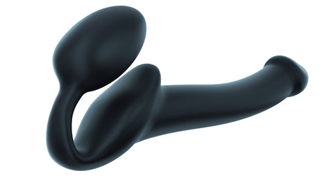 Strap On Me - Semi-Realistic Bendable Strap-On Black - S - Image 2