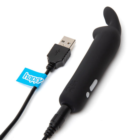 Happy Rabbit Rechargeable Vibrating Bullet - Black - Image 3