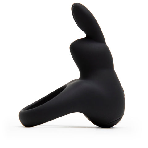 Happy Rabbit Rechargeable Vibrating Rabbit Cock Ring - Black - Image 2