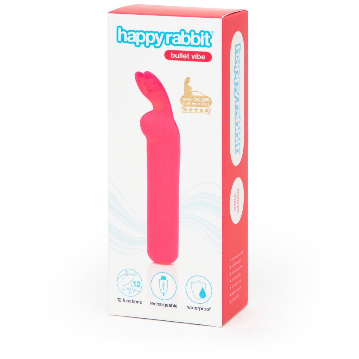 Happy Rabbit Rechargeable Vibrating Bullet - Pink - Image 4