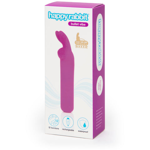 Happy Rabbit Rechargeable Vibrating Bullet - Purple - Image 4