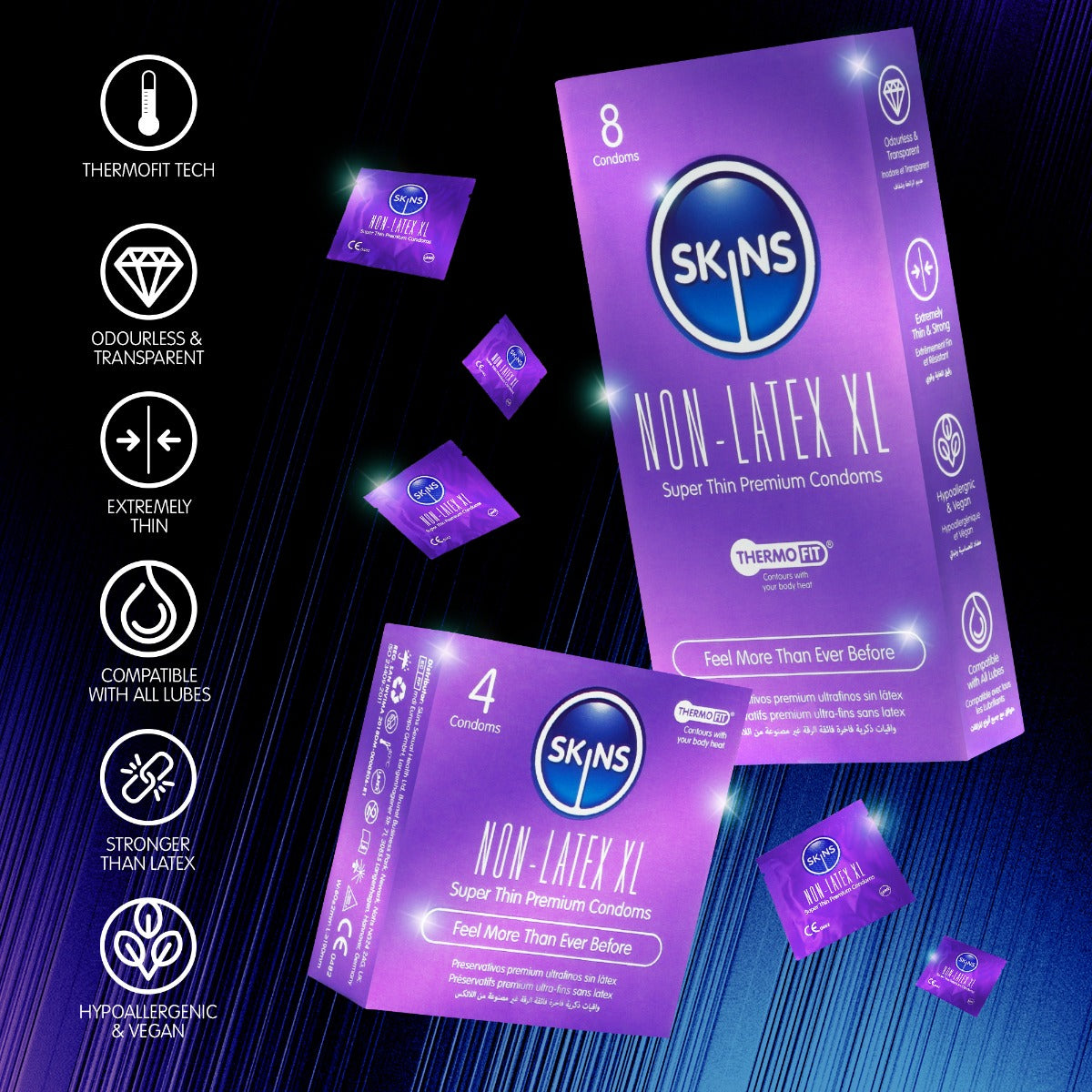 Skins Condoms Non-Latex XL 4 Pack - Image 4