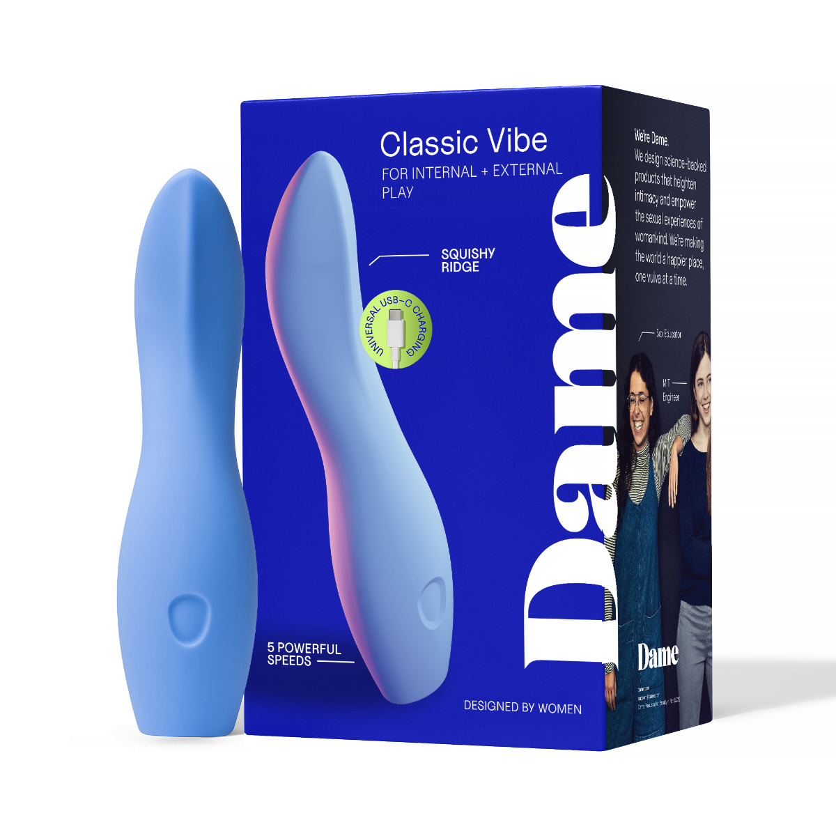 DAME - Dip Classic Vibrator - Periwinkle