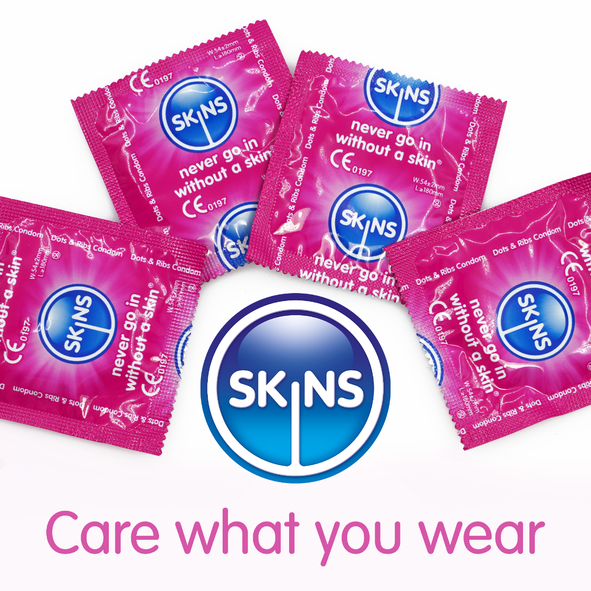 Skins Condoms Dots & Ribs FOIL (BAG 500) - Image 2