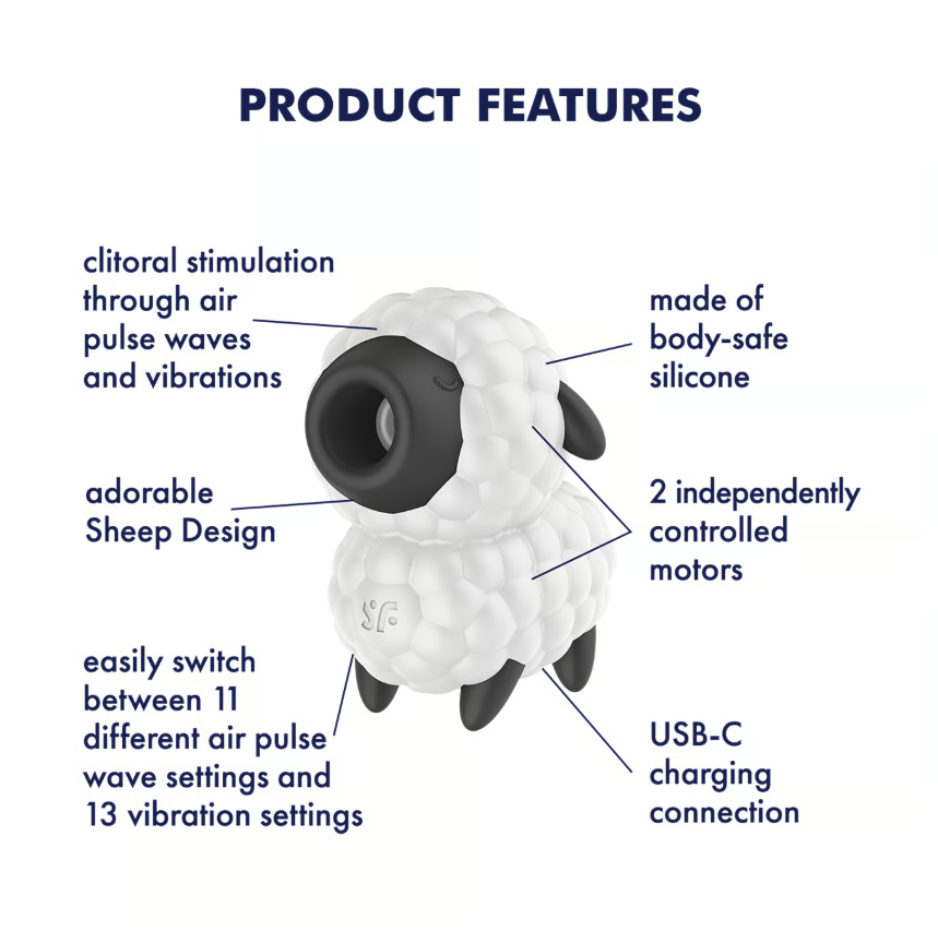 Satisfyer Dreamy Sheep - Double Air Pulse Vibrator - Image 3