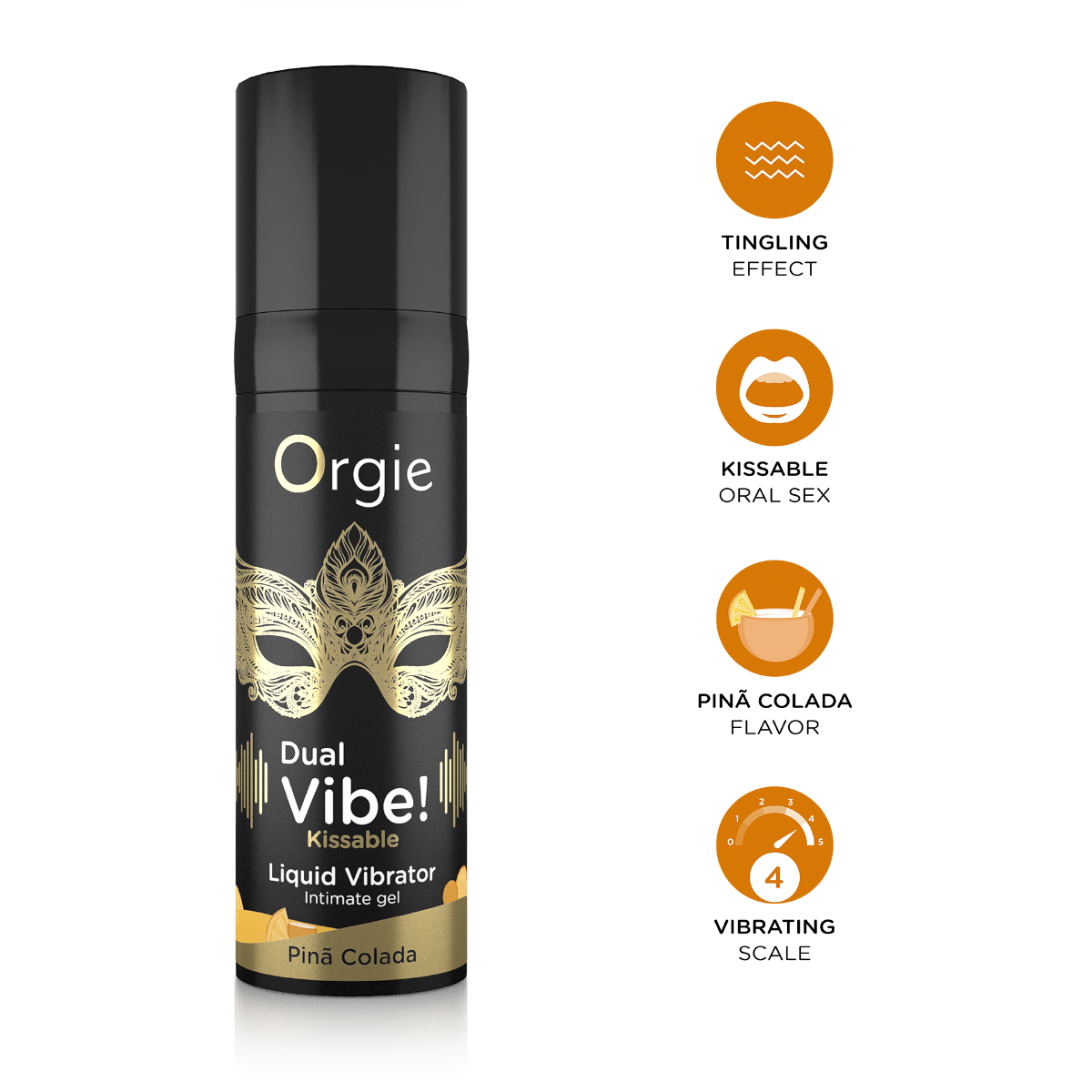 Orgie Dual Vibe - Kissable Liquid Vibrator - Pina Colada - Image 2