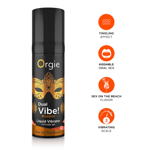 Orgie Dual Vibe - Kissable Liquid Vibrator - Sex On The Beach - Image 2