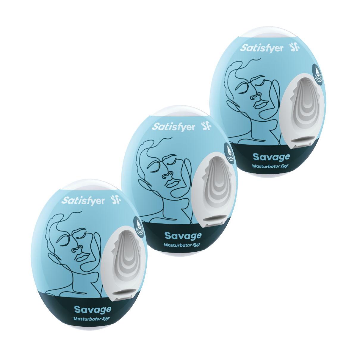 Satisfyer 3er Set Savage - Light Blue - Image 2