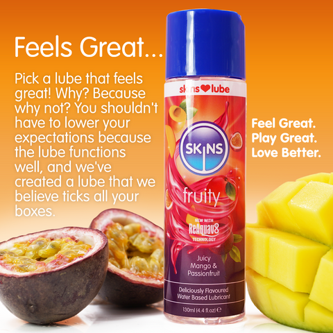 Skins Mango & Passionfruit Water Based Lubricant 4.4 fl oz (130ml) - Image 3