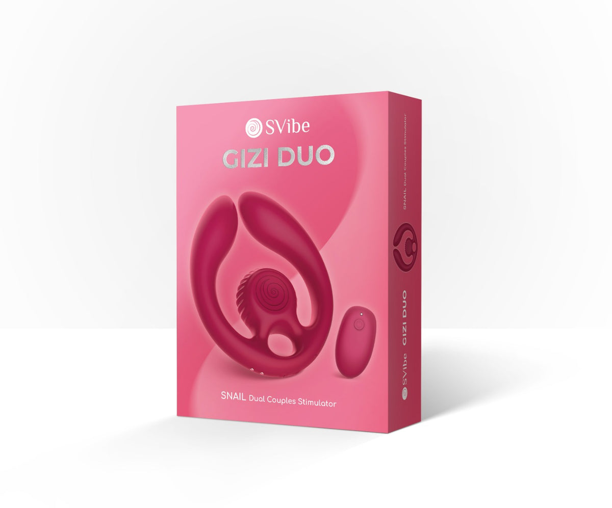 SVibe Snail GIZI Duo Couples Stimulator - Burgundy by Snail Vibe