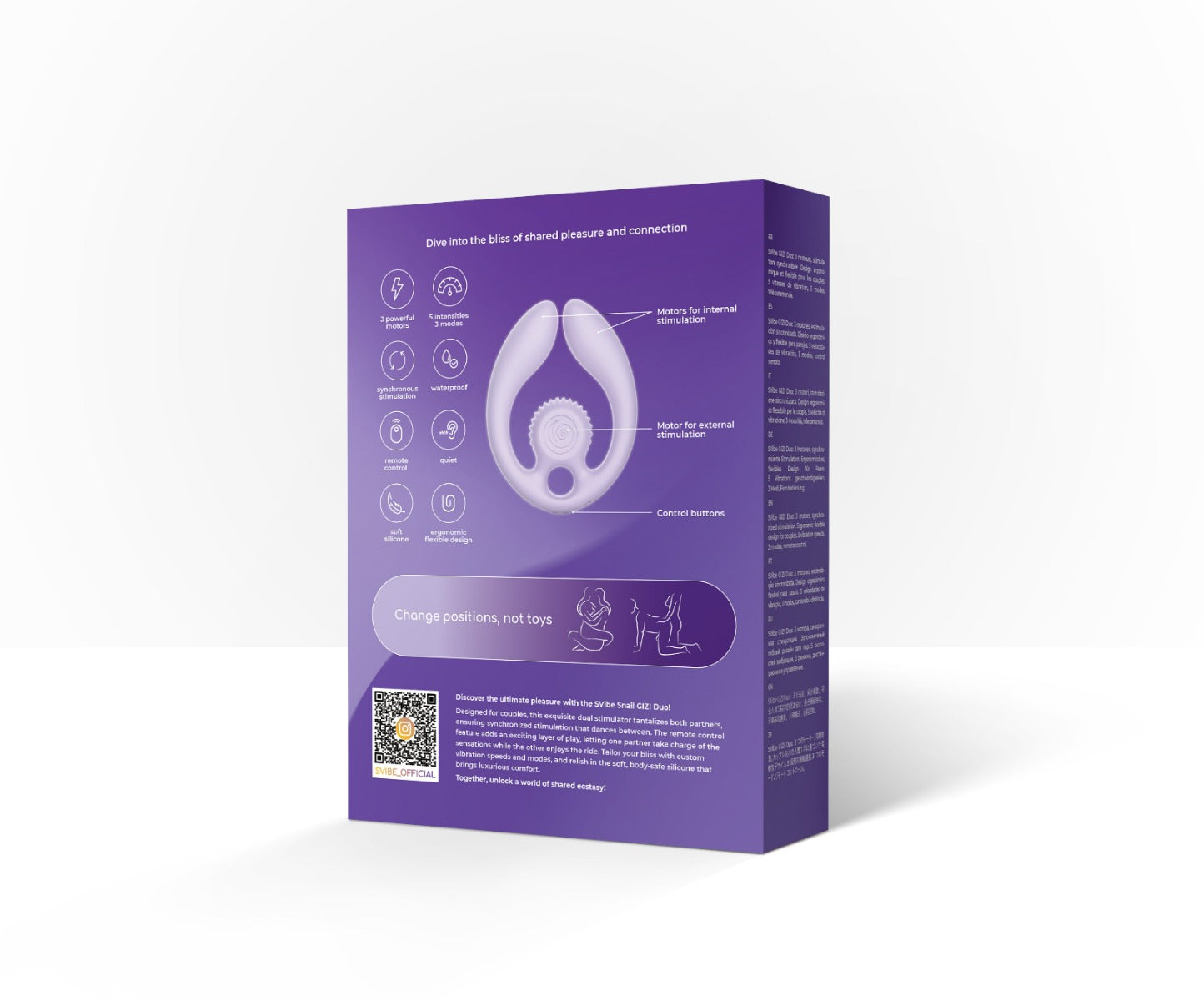 SVibe Snail GIZI Duo Couples Stimulator - Lilac by Snail Vibe - Image 2