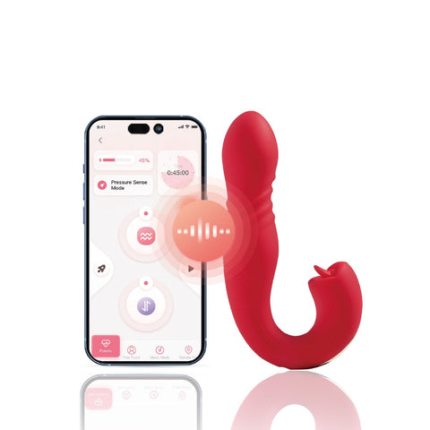 Honey Play Box - Joi Thrust 2 - Thrusting G Spot Vibrator & Tongue Clit Licker (App Controlled Pressure Sensing) - Image 2