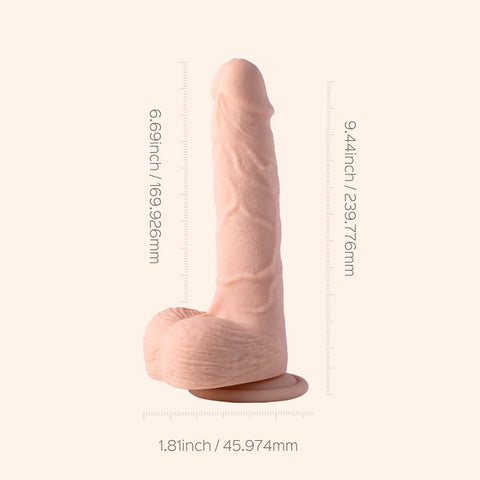 Honey Play Box – Kenzo – Big Realistic Thrusting Dildo 9.5" (App Controlled) - Image 3