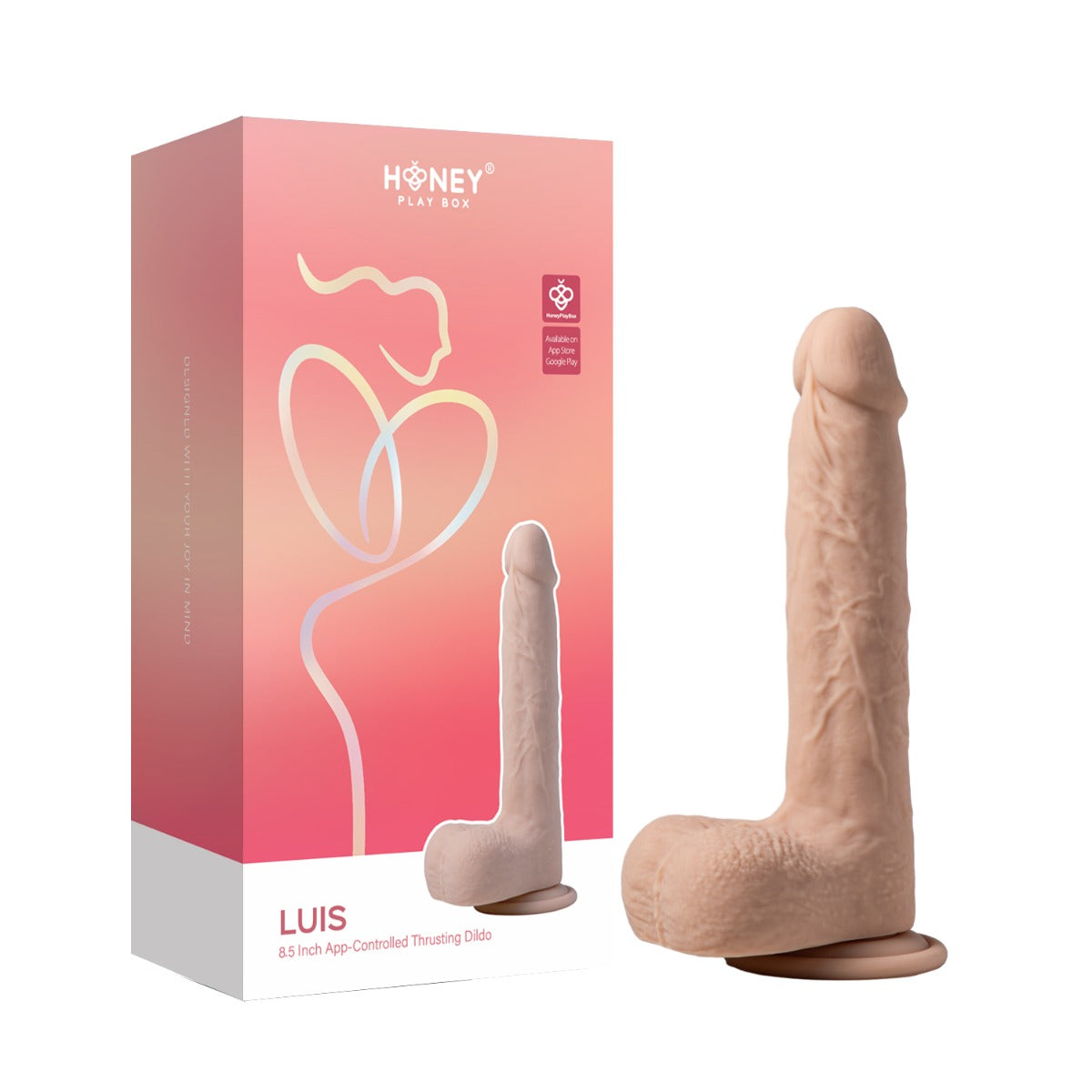 Honey Play Box – Luis – Real Thrusting Dildo with Clit Licker 8.5" (App Controlled)