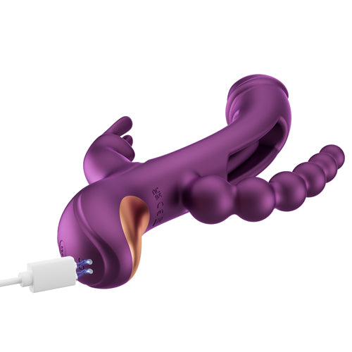 Honey Play Box - Trilux - Kinky Finger Rabbit Vibrator with Anal Beads - Image 4