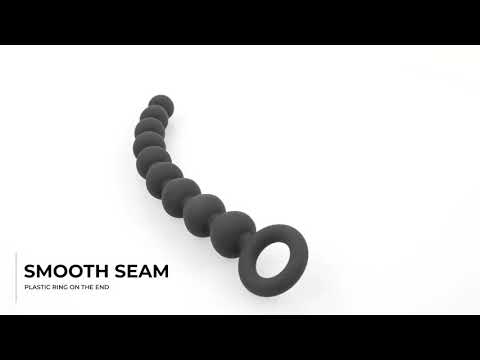 S&M Black Silicone Anal Beads by Sex & Mischief - Image 2