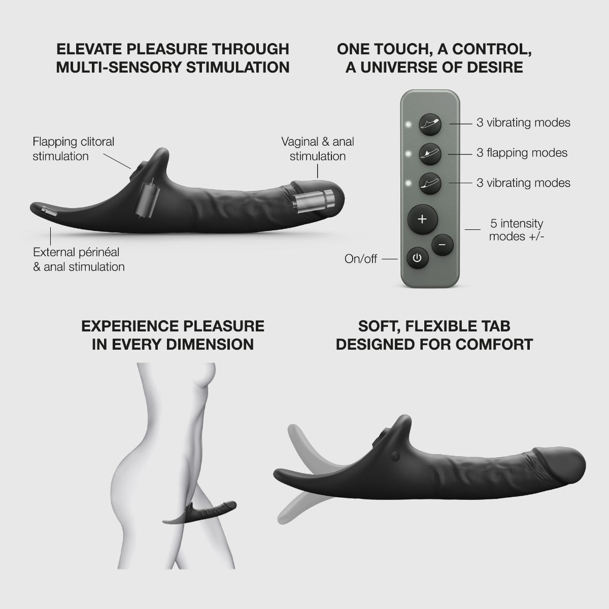 Strap On Me - Multi Orgasm Realistic Dildo - M - Black Tr - Image 4