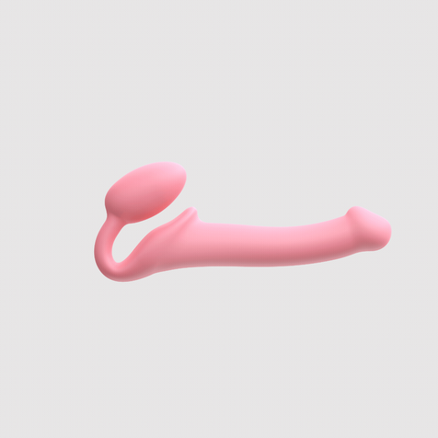 Strap On Me - Silicone Bendable Strap-On - M - Pastel Pink