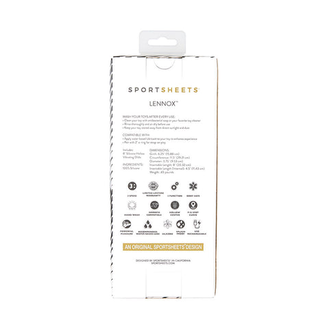 Sportsheets Merge Collection - Lennox - 8" Hollow Vibrating Silicone Dildo - Image 3