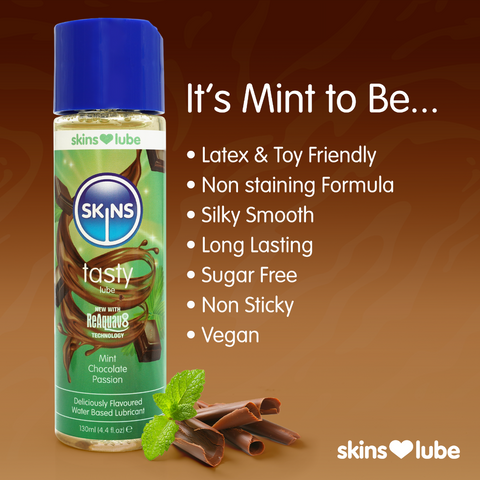 Skins Mint Chocolate Water Based Lubricant 4.4 fl oz (130ml) - Image 3