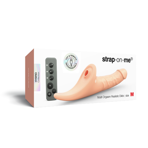 Strap On Me - Multi Orgasm Realistic Dildo - M - Vanilla Tr