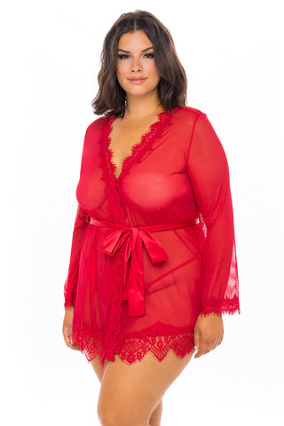 Oh La La Cheri - Provence Robe Plus - 1X/2X - Red