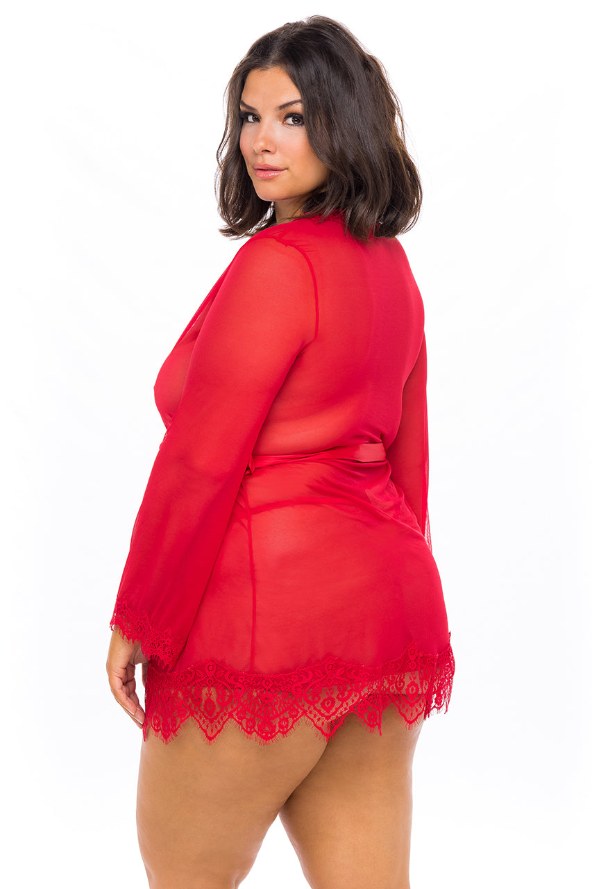 Oh La La Cheri - Provence Robe Plus - 1X/2X - Red - Image 2