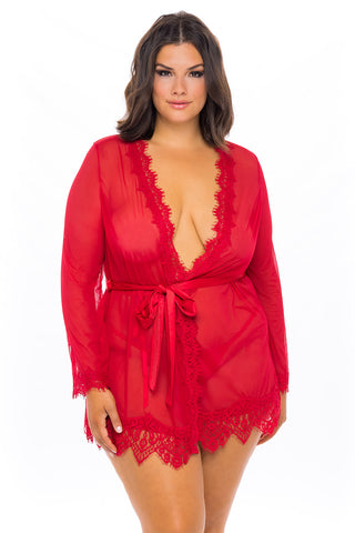 Oh La La Cheri - Provence Robe Plus - 1X/2X - Red - Image 3