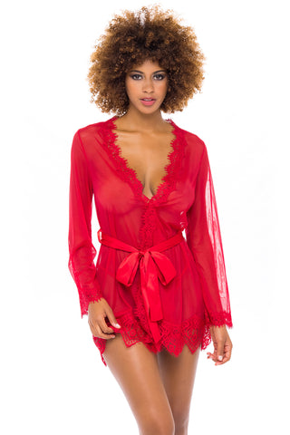 Oh La La Cheri - Provence Robe - S/M - Red - Image 4