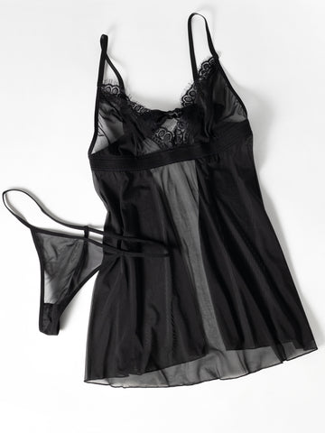 Oh La La Cheri - Astra Babydoll - L/XL - Black - Image 4